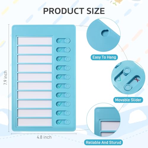 Aleric 4-Piece Sliding Chore and Routine Chart Set