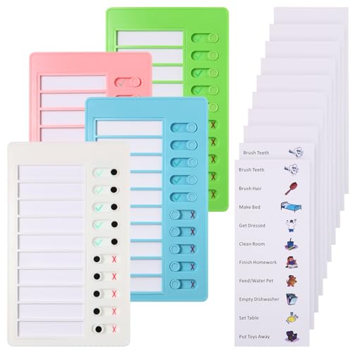 Aleric 4-Piece Sliding Chore and Routine Chart Set
