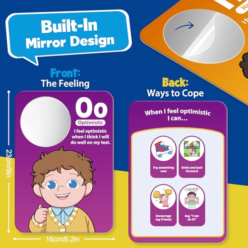 Broytain 26-Card Feelings Set with Built-In Mirror