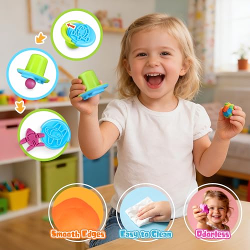 34-Piece Kids Dough and Clay Modeling Tools Set