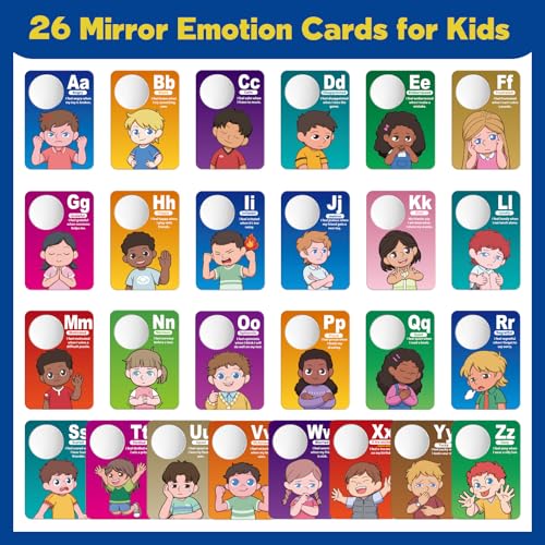 Broytain 26-Card Feelings Set with Built-In Mirror