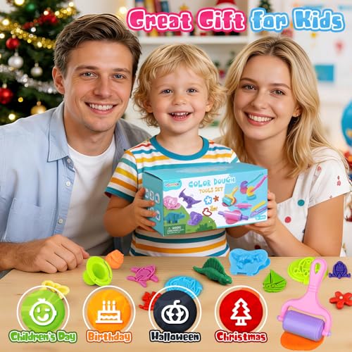 34-Piece Kids Dough and Clay Modeling Tools Set