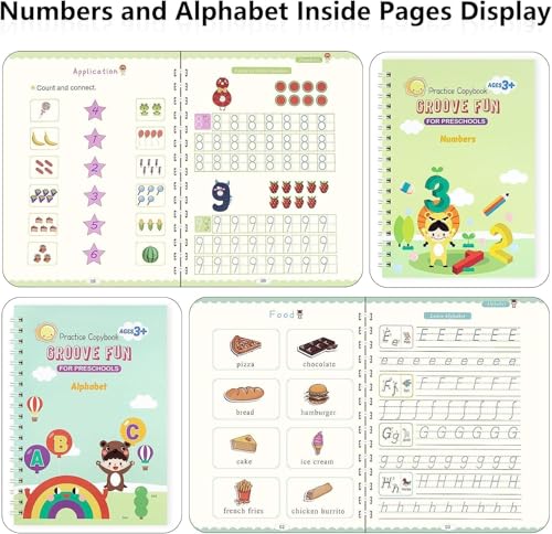 Magic Practice Copybook, Reusable Handwriting Workbooks, Magic Grooved Writing Practice