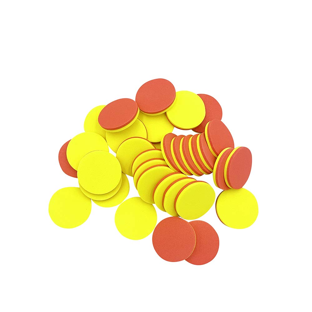 SEETOOOGAMES Foam Two-Color Counters - 1 inch counters for Kids Math Red/Yellow, Educational Counting, Sorting, Patterning, Grouping & Math Bingo Chips
