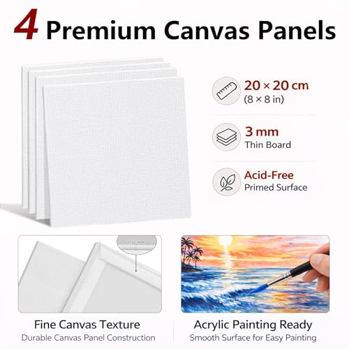 MISUMISO 24-Color Acrylic Painting Kit for Beginners