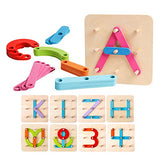 Kizh Wooden Letter and Number Pegboard Sorting Set