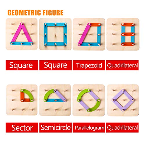 kizh Wooden Letter and Number Construction Activity Set Educational Preschool Toys Shape Color Recognition Pegboard Sorter Set Board Blocks Stack Sort for Toddler Kids Boys Girls Toy
