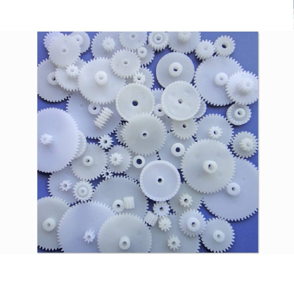 58-Piece Plastic Gear Set for DC Motor DIY Robotics
