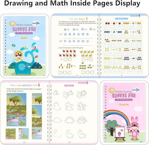Magic Practice Copybook, Reusable Handwriting Workbooks, Magic Grooved Writing Practice
