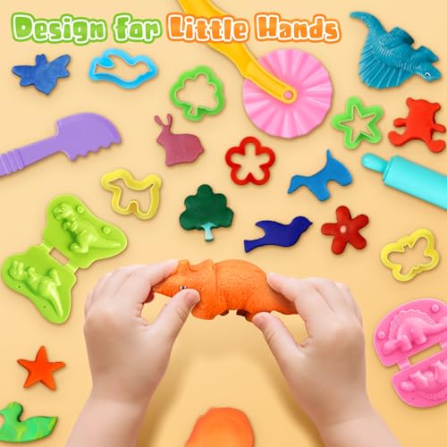 34-Piece Kids Dough and Clay Modeling Tools Set