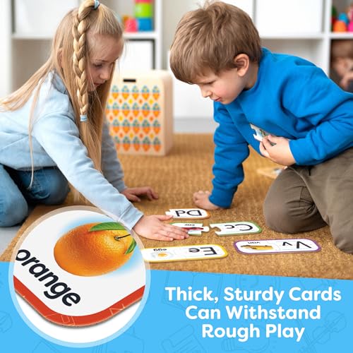 Alphabet Puzzle Games for Kindergarten - Counting puzzle for Kindergarten. 26 Pairs Self-Correcting ABC Puzzle Alphabet Matching Game - ABC Learning for Toddlers - Sturdy Alphabet Learning Toys Learning Letters Matching Game