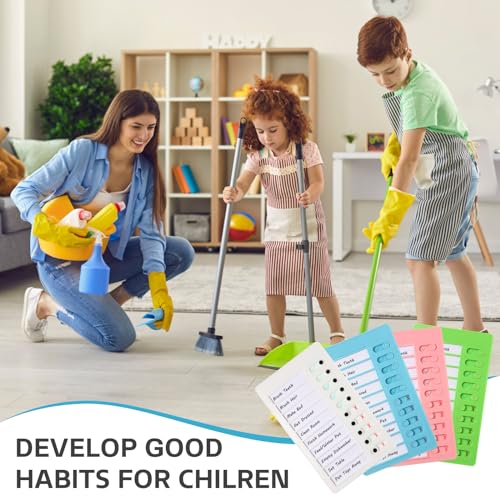 Aleric 4-Piece Sliding Chore and Routine Chart Set