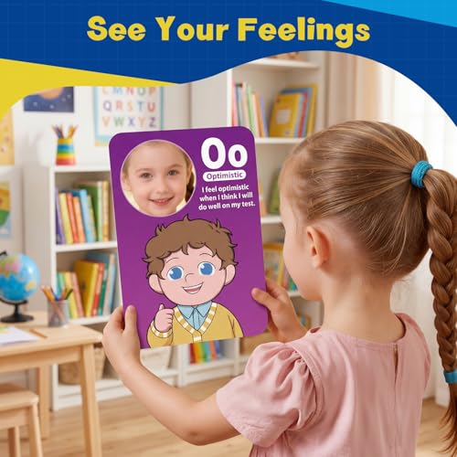 Broytain 26-Card Feelings Set with Built-In Mirror