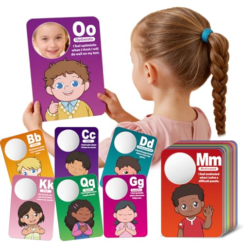 Broytain 26-Card Feelings Set with Built-In Mirror