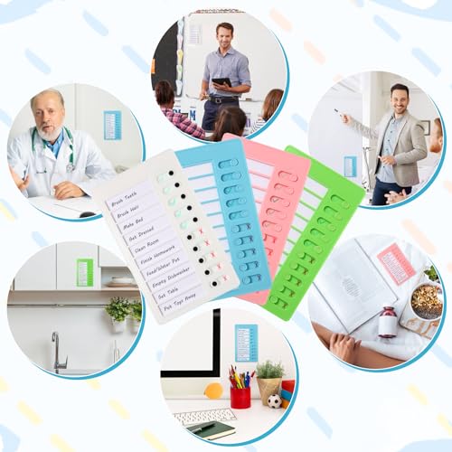 Aleric 4-Piece Sliding Chore and Routine Chart Set
