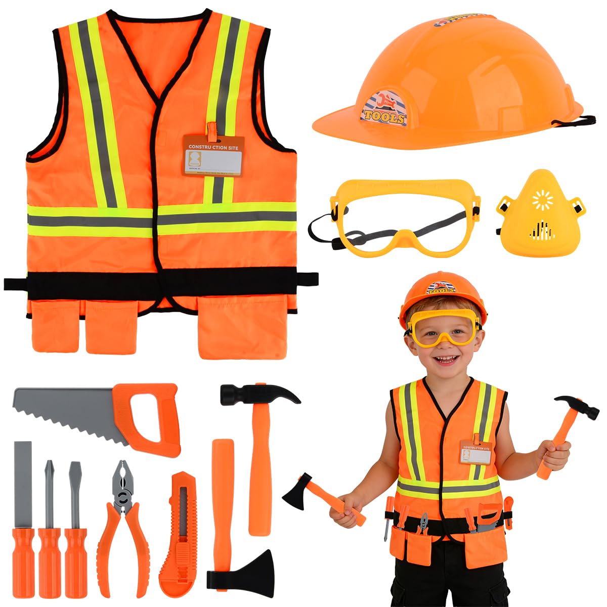 Kids Role Play Costume Dress-Up Set for Pretend Play
