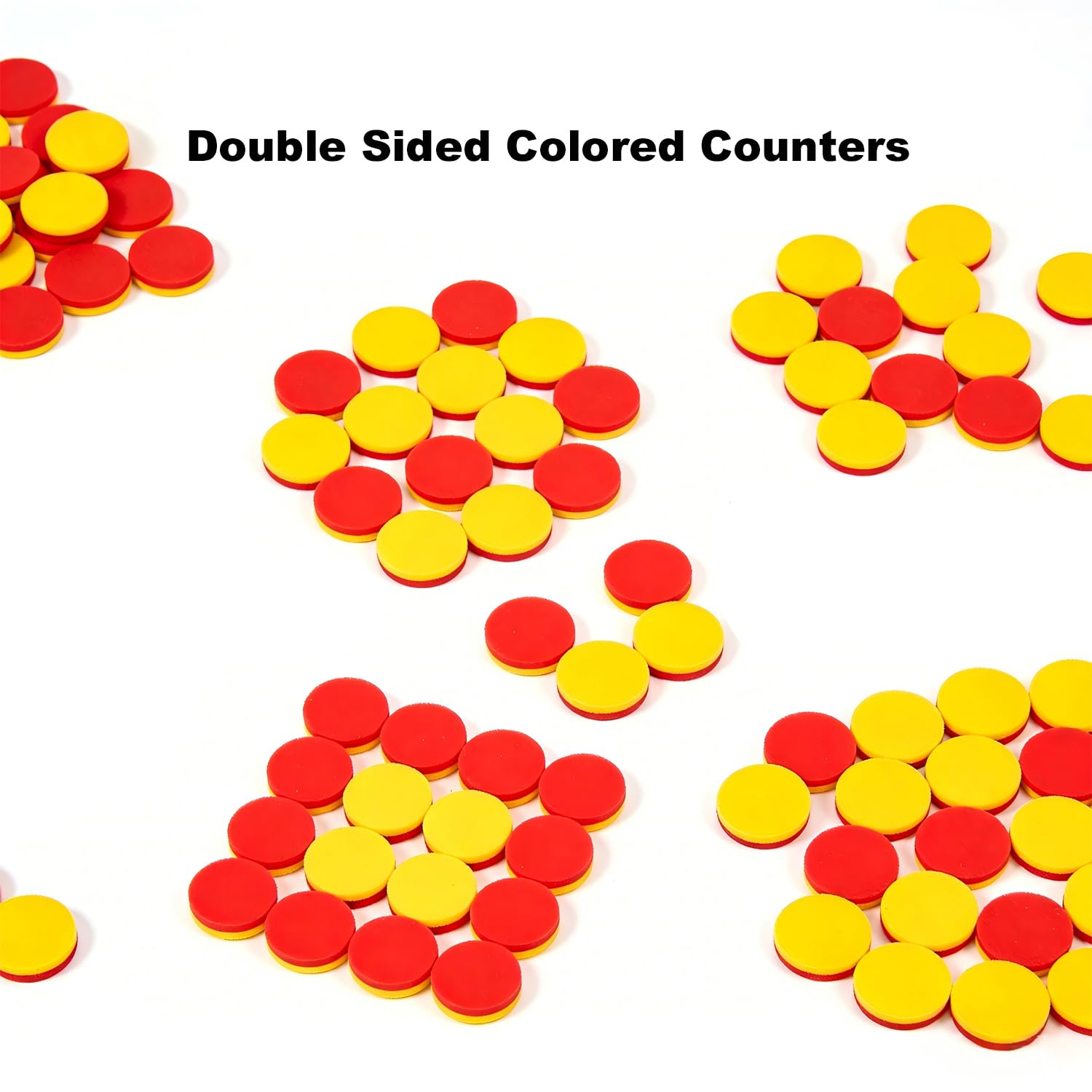 SEETOOOGAMES Foam Two-Color Counters - 1 inch counters for Kids Math Red/Yellow, Educational Counting, Sorting, Patterning, Grouping & Math Bingo Chips