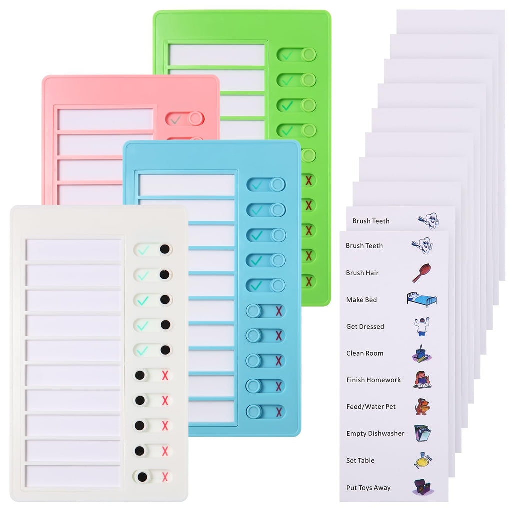 Aleric 4-Piece Sliding Chore and Routine Chart Set