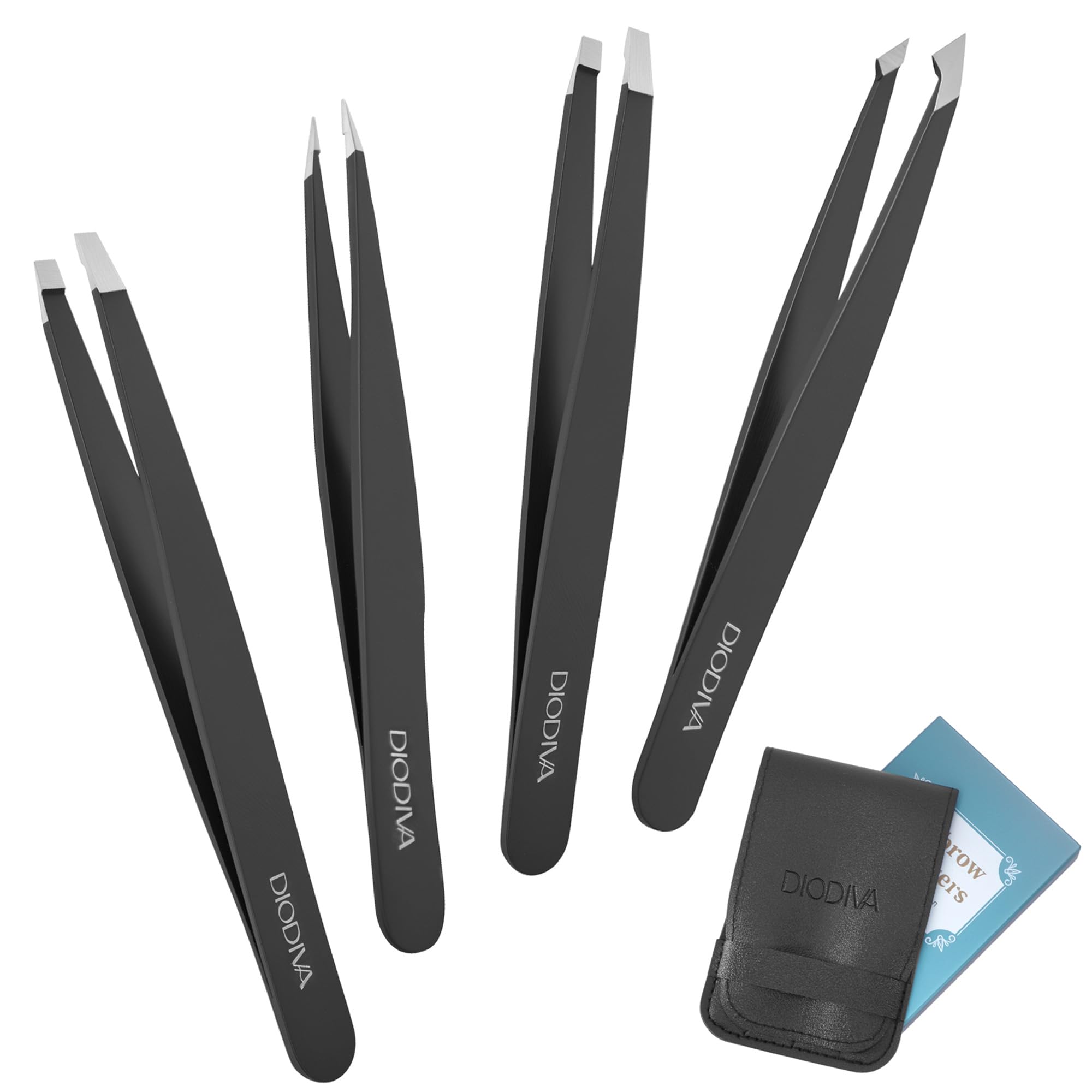 Precision Stainless Steel Tweezer Set with Travel Case