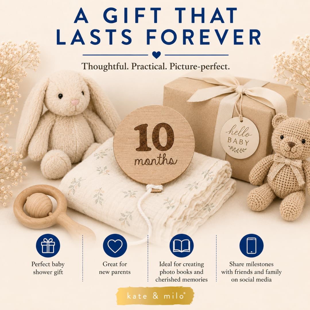 Kate & Milo Baby Monthly Milestone Photo Prop Discs