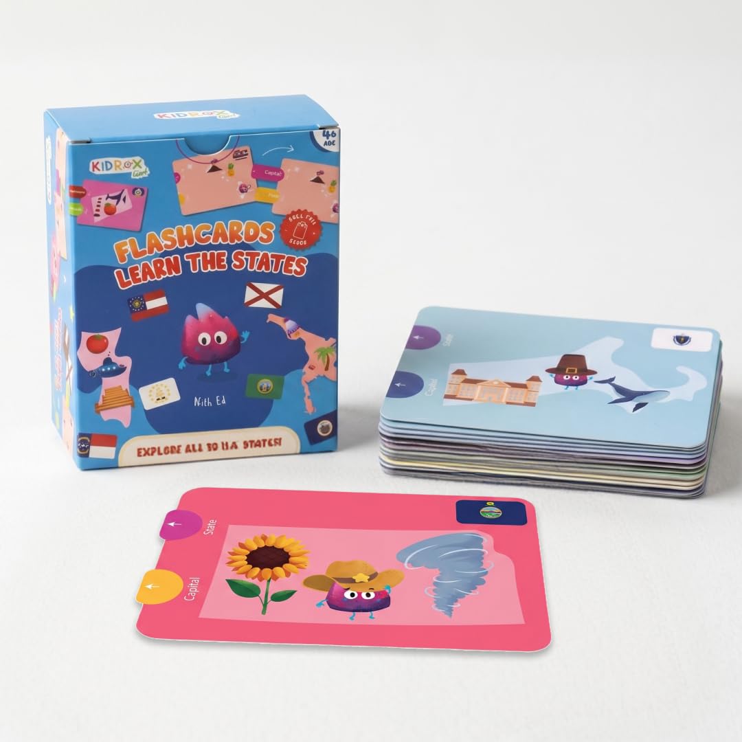Kidrox Bilingual Spanish Sensory Flash Cards for Toddlers