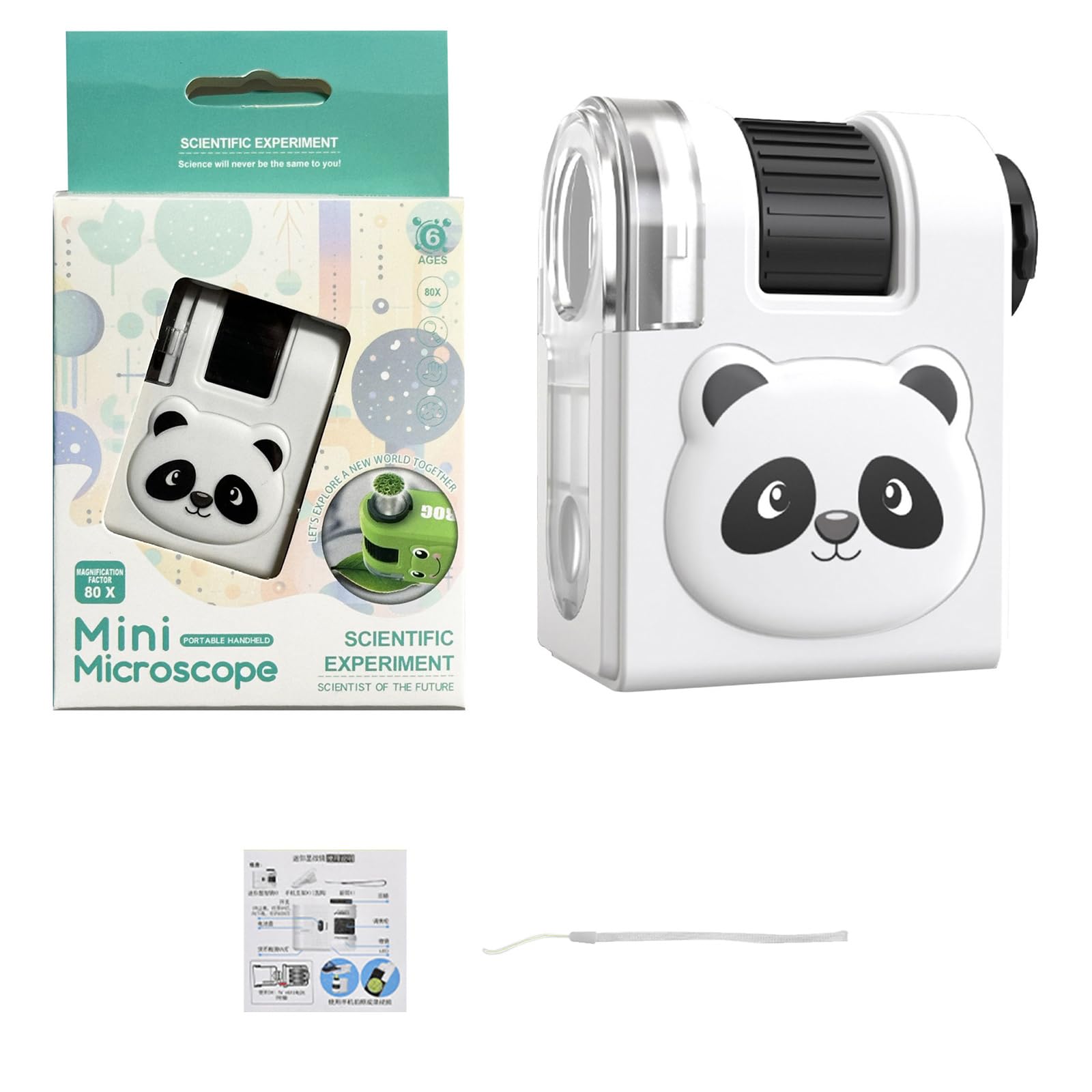 Easy-Use Illuminated ABS Microscope for Science Learning