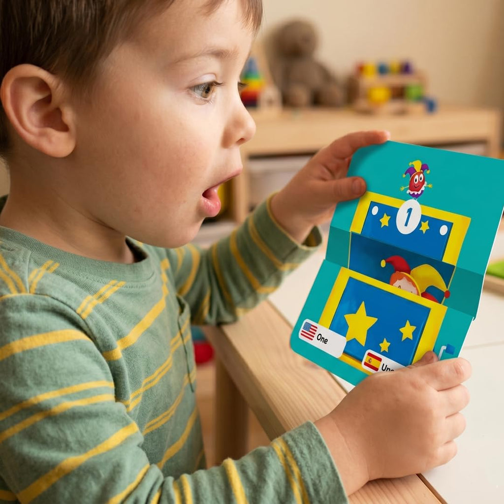 Kidrox Bilingual Spanish Sensory Flash Cards for Toddlers