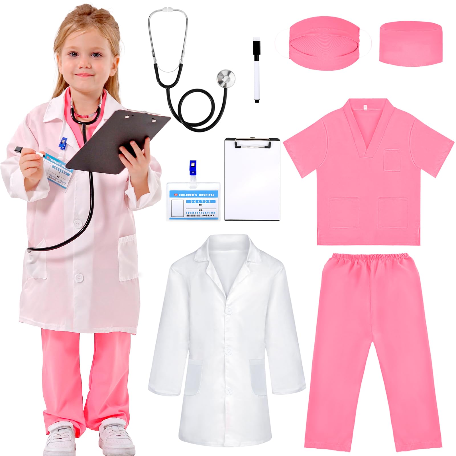 Liberry Kids Doctor Costume with Real Stethoscope