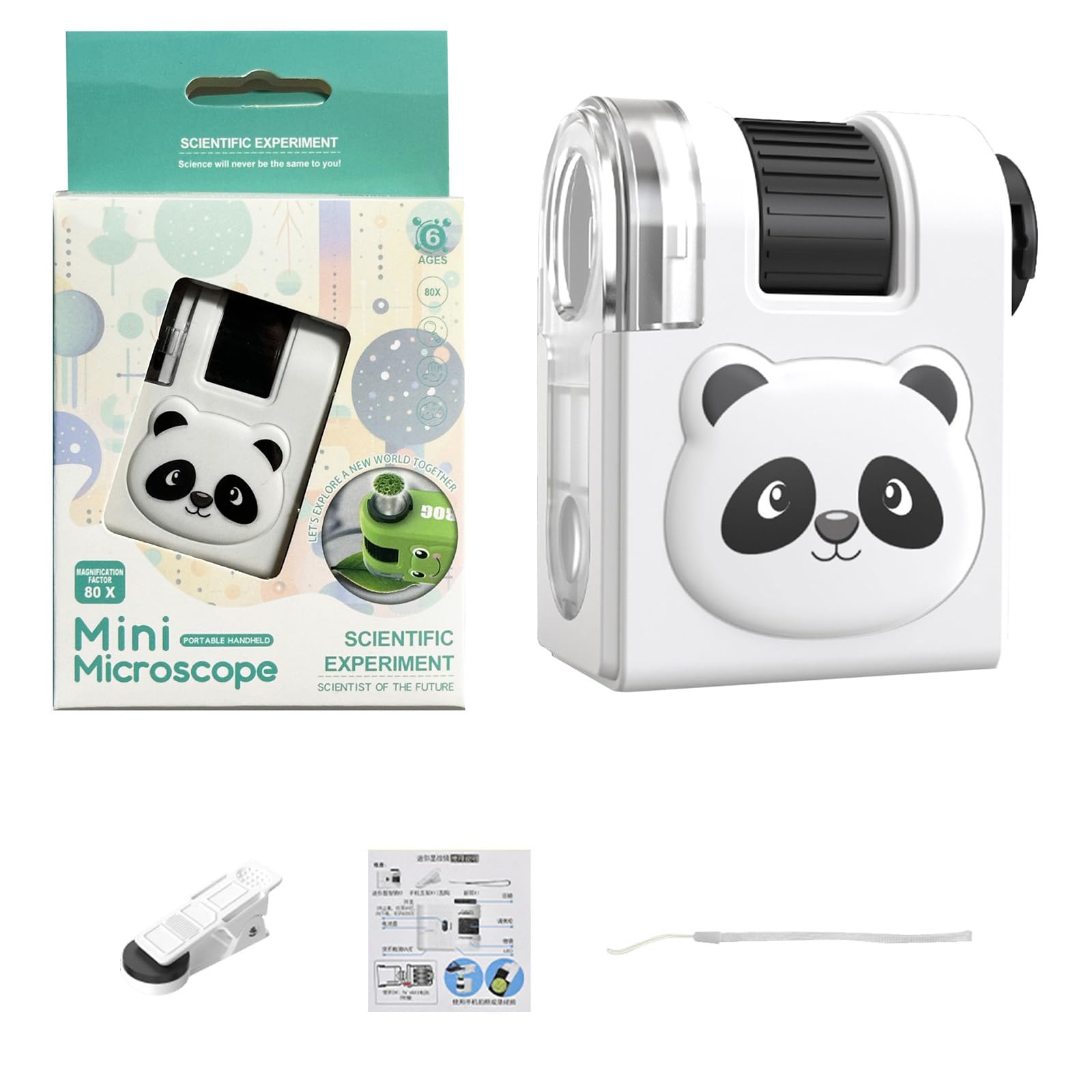 Easy-Use Illuminated ABS Microscope for Science Learning
