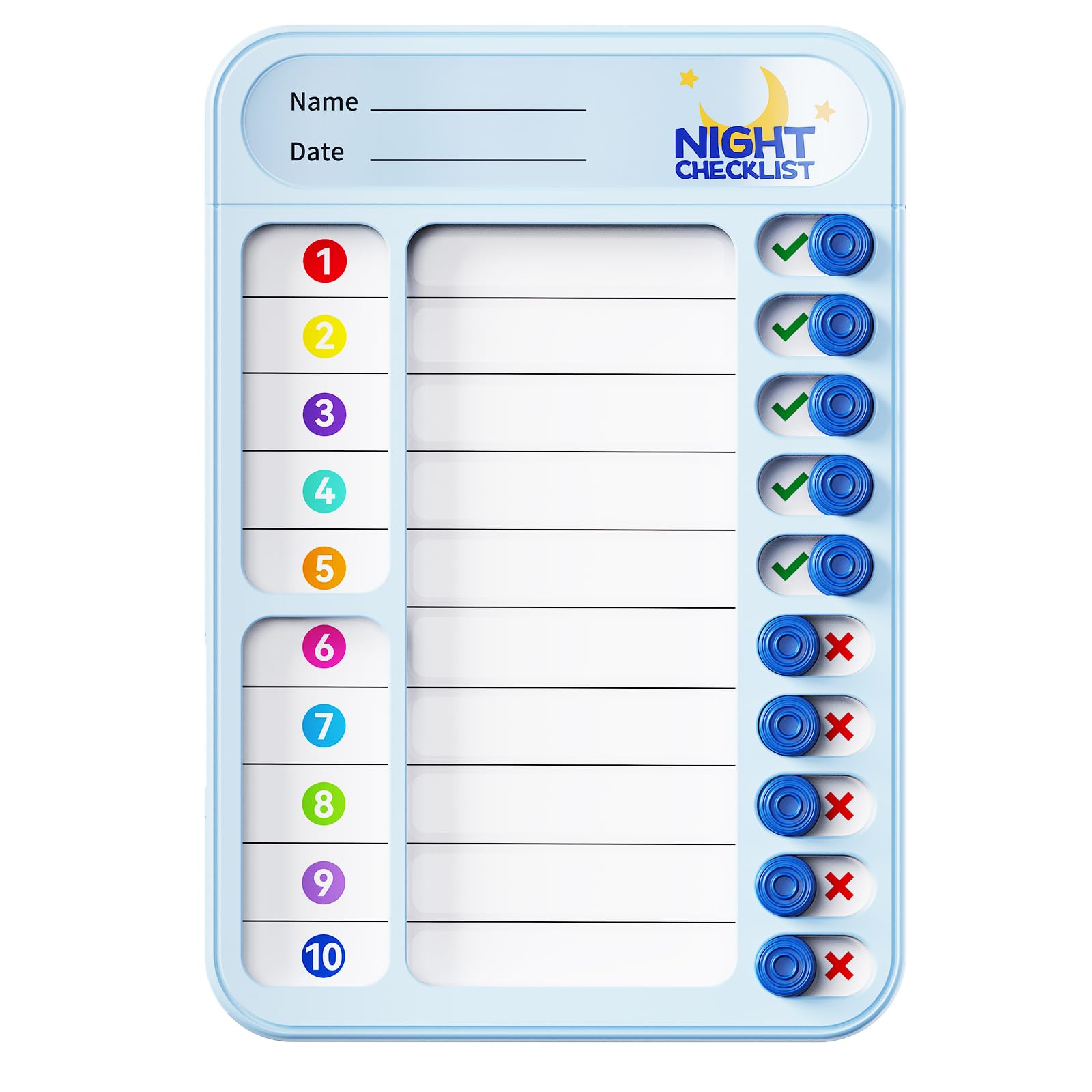 Large Magnetic Chore Chart for Kids with Writing Space