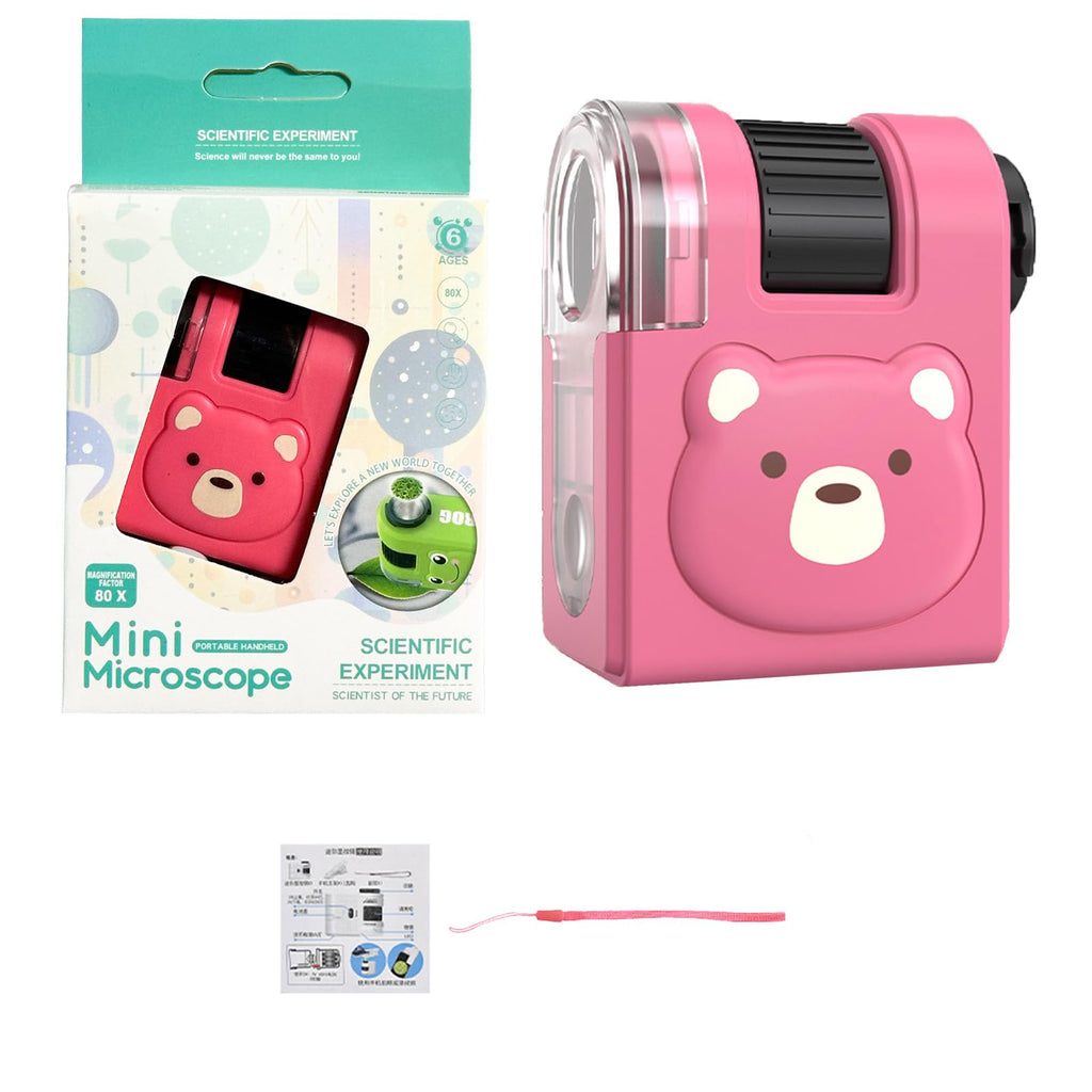 Easy-Use Illuminated ABS Microscope for Science Learning