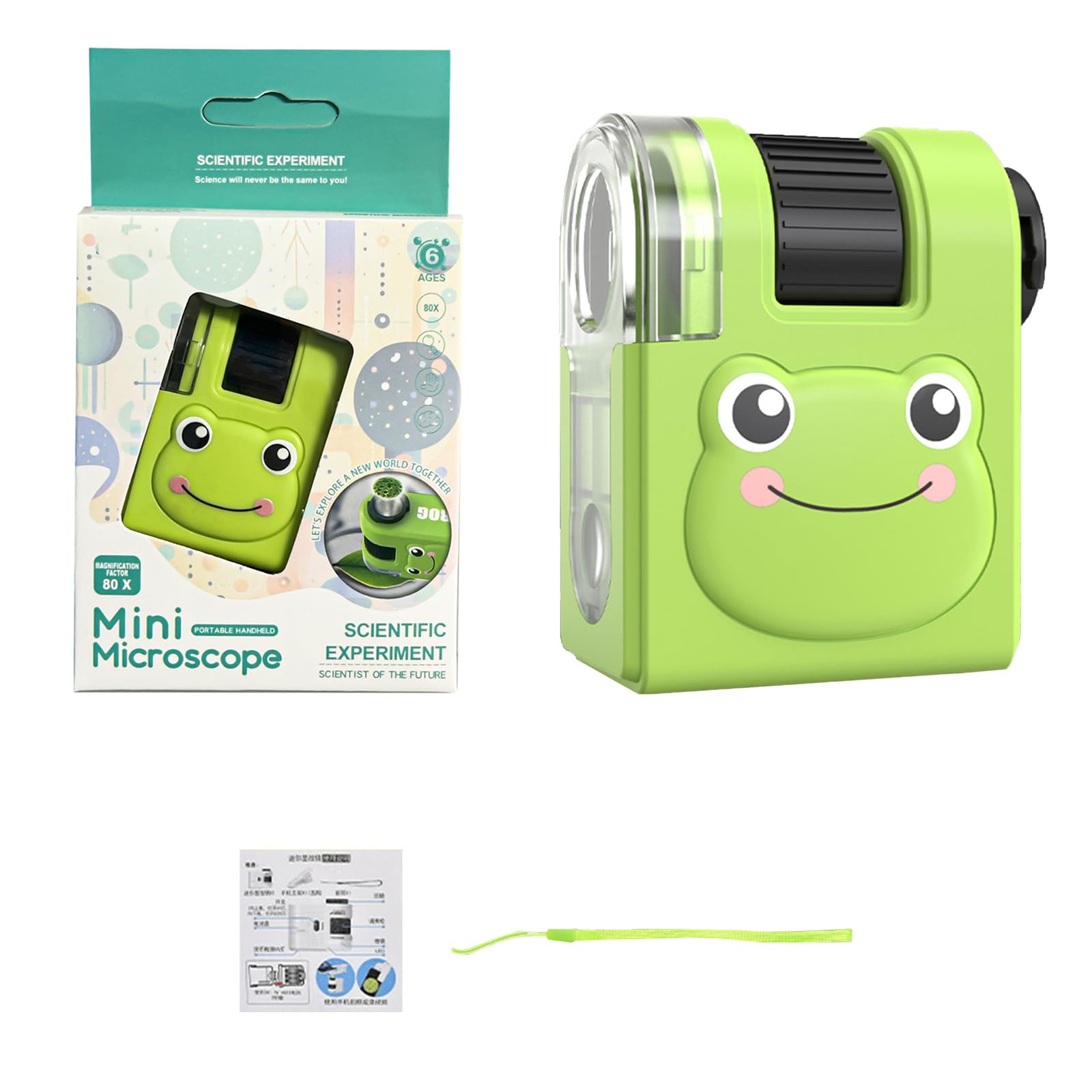 Easy-Use Illuminated ABS Microscope for Science Learning