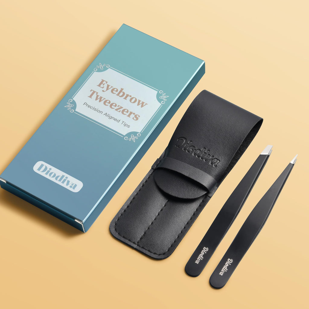 Precision Stainless Steel Tweezer Set with Travel Case