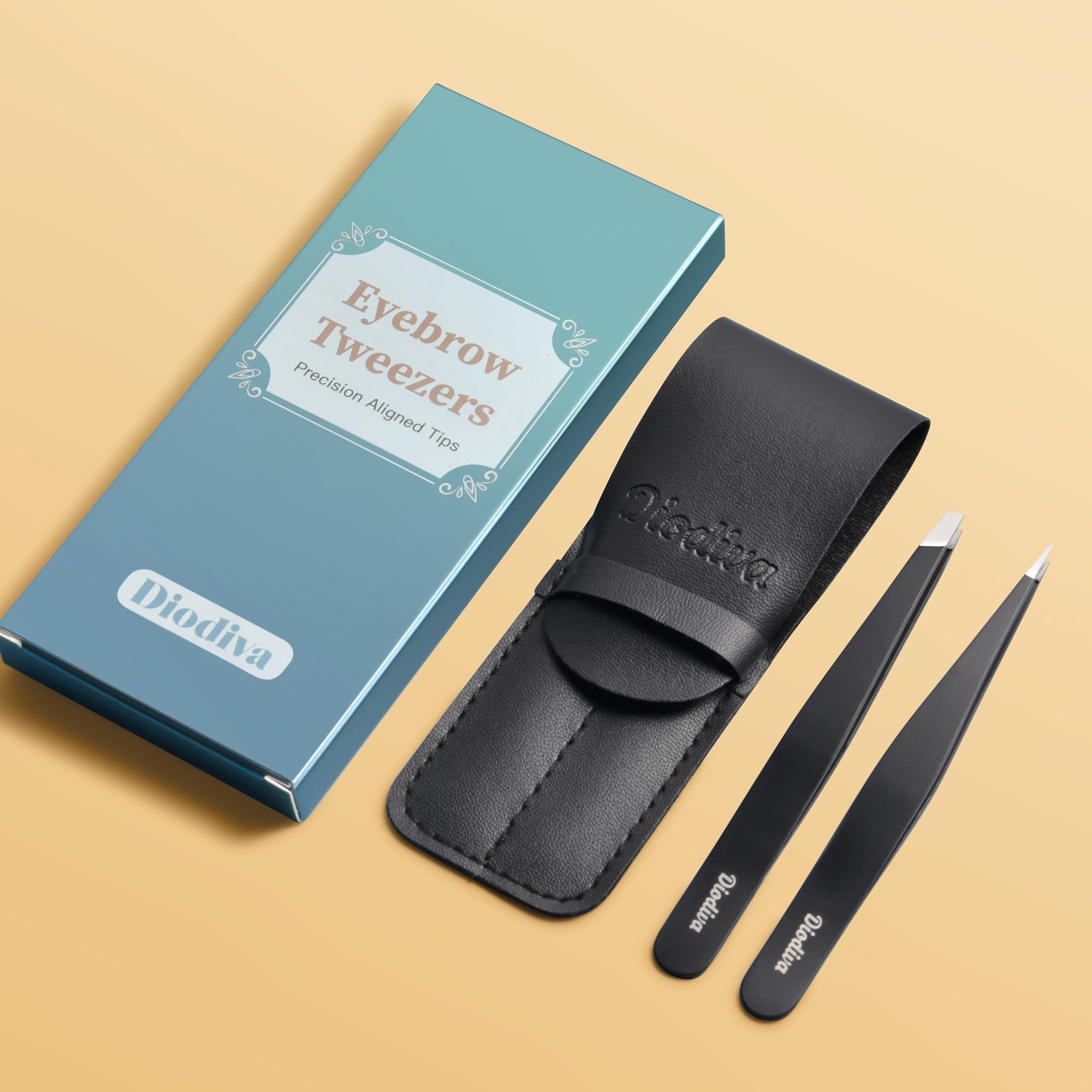 Precision Stainless Steel Tweezer Set with Travel Case