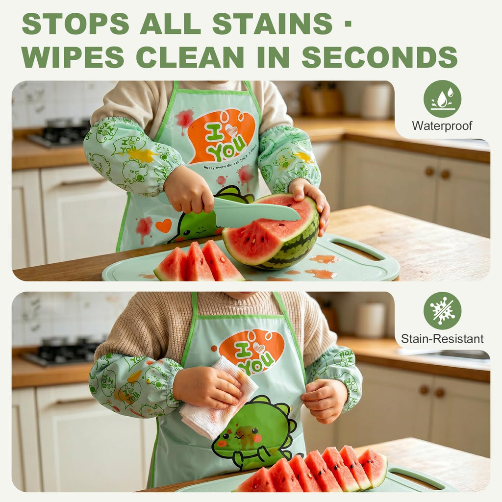 DIKAKO 17-Piece Montessori Kids Knife Set with Apron