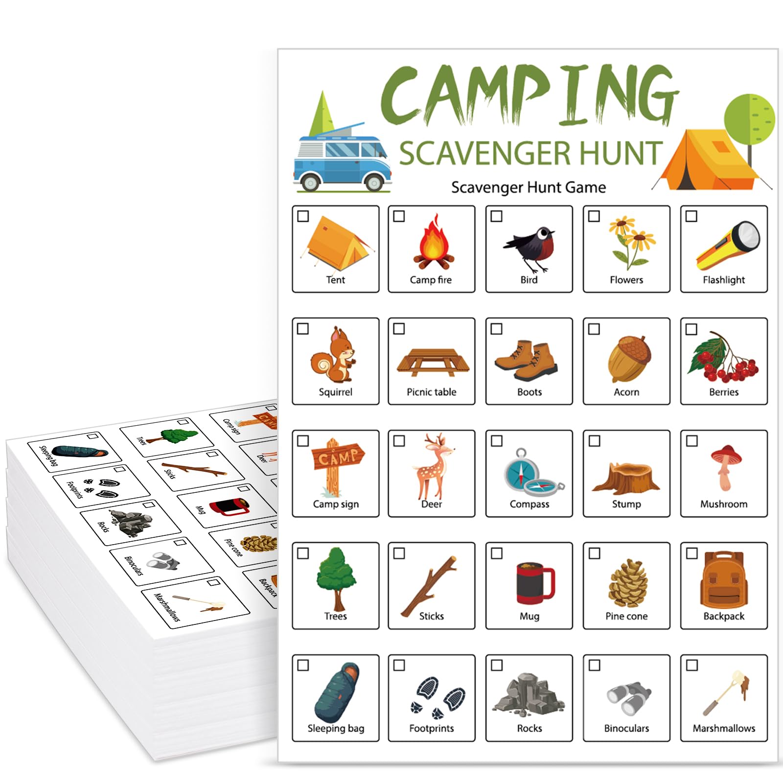 Hoolerry 30-Card Nature Scavenger Hunt for Kids
