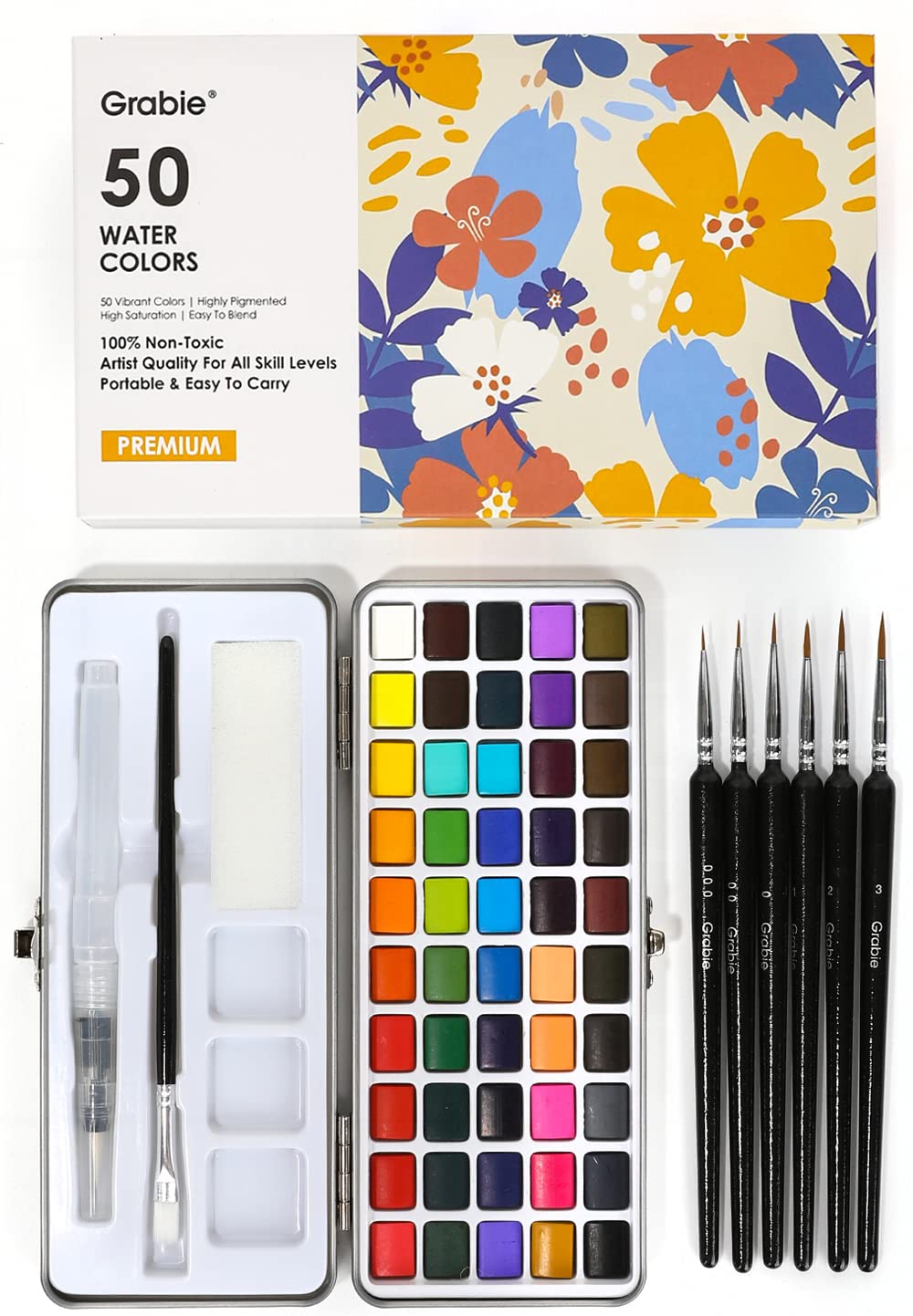 Grabie 100-Color Watercolor Paint Set with Carrying Case