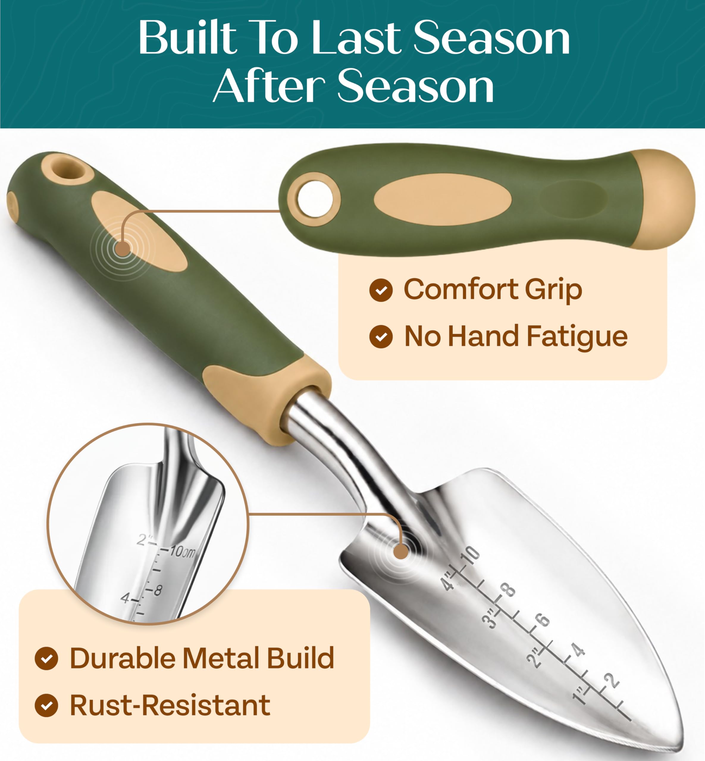 Heavy-Duty Ergonomic Garden Tool Set for Home Gardening