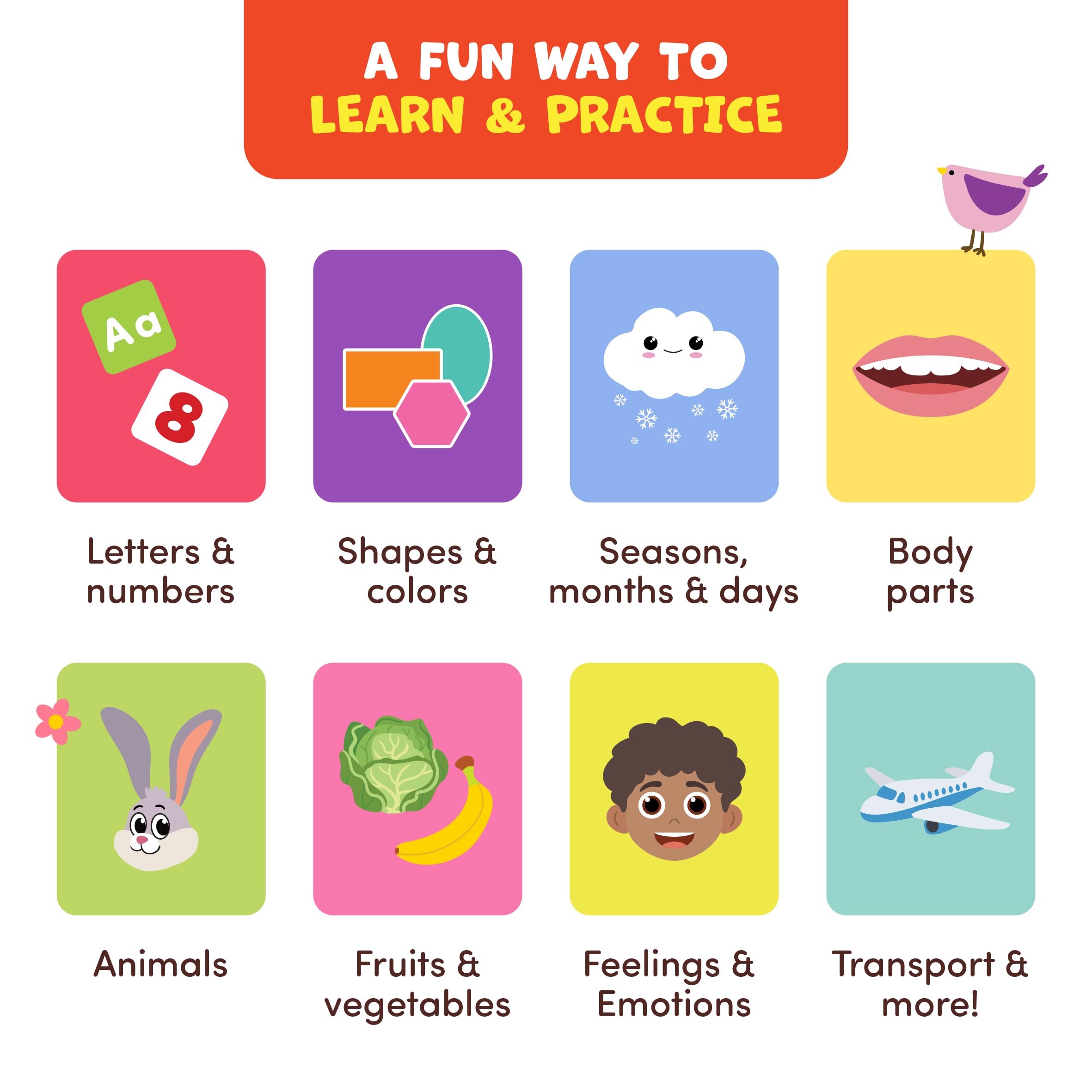 Preschool Activity Book for 3 4 5 Year-Old Kids – 100% Assembled & Ready-to-Use Busy Book for Toddlers 3-5 with 15 Montessori Activities – Educational Learning Toy for 3 Year-Old Girls & Boys