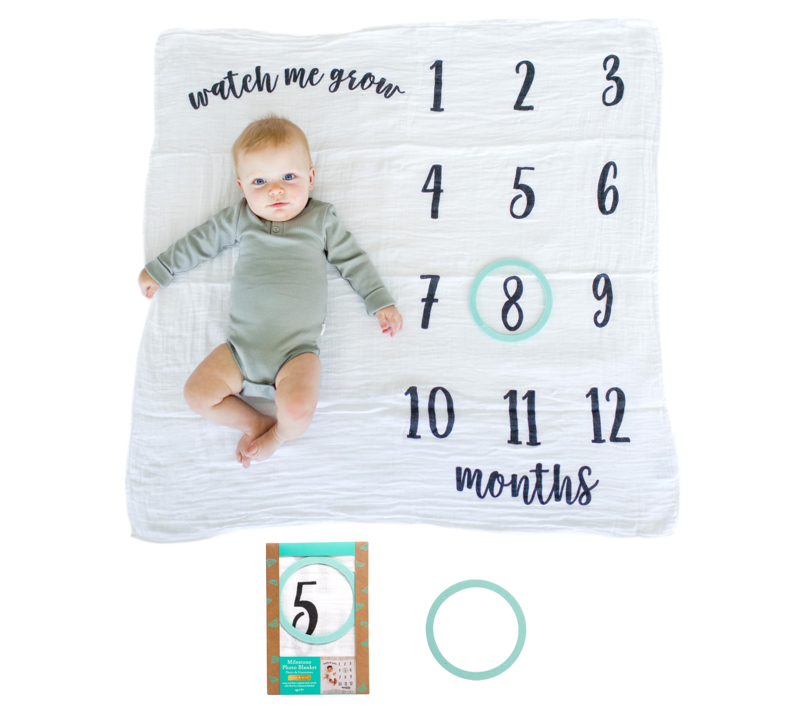 Kate & Milo Baby Monthly Milestone Photo Prop Discs