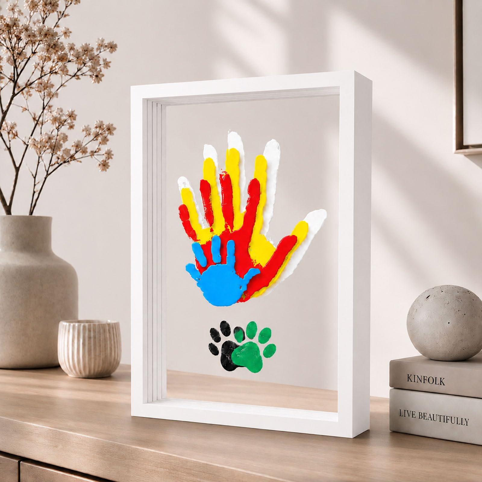 Pvixou Family Handprint Keepsake Kit for Kids and Parents
