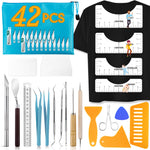 42-Piece Vinyl Weeding and T-Shirt Ruler Craft Tool Set