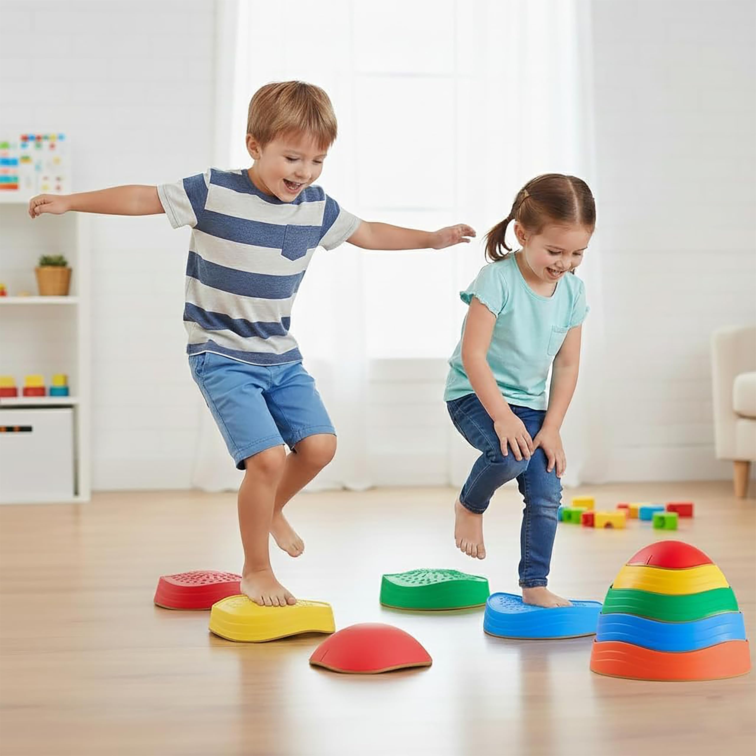 Special Supplies Kids Balance Stepping Stones, 5-Piece Set