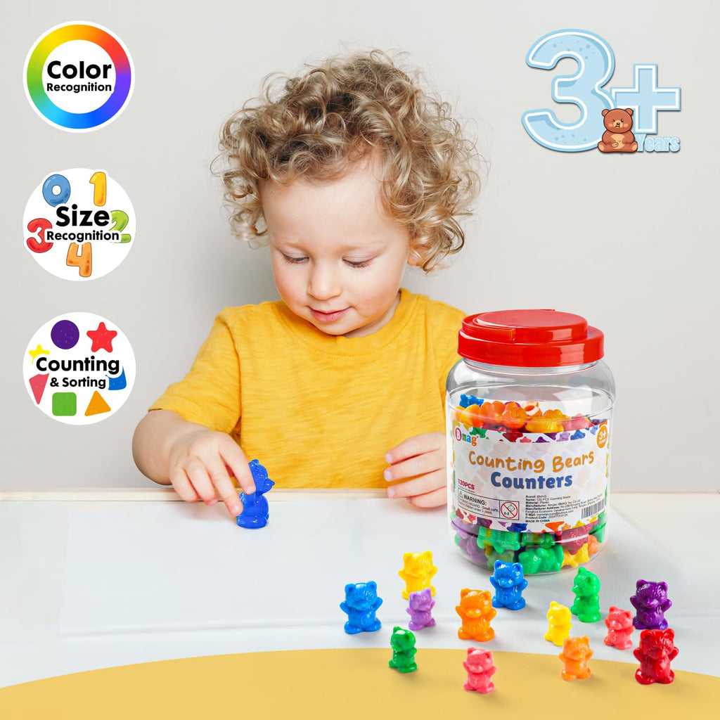 BMAG Counting Bears, Number Color Recognition STEM Educational Toy for Toddler