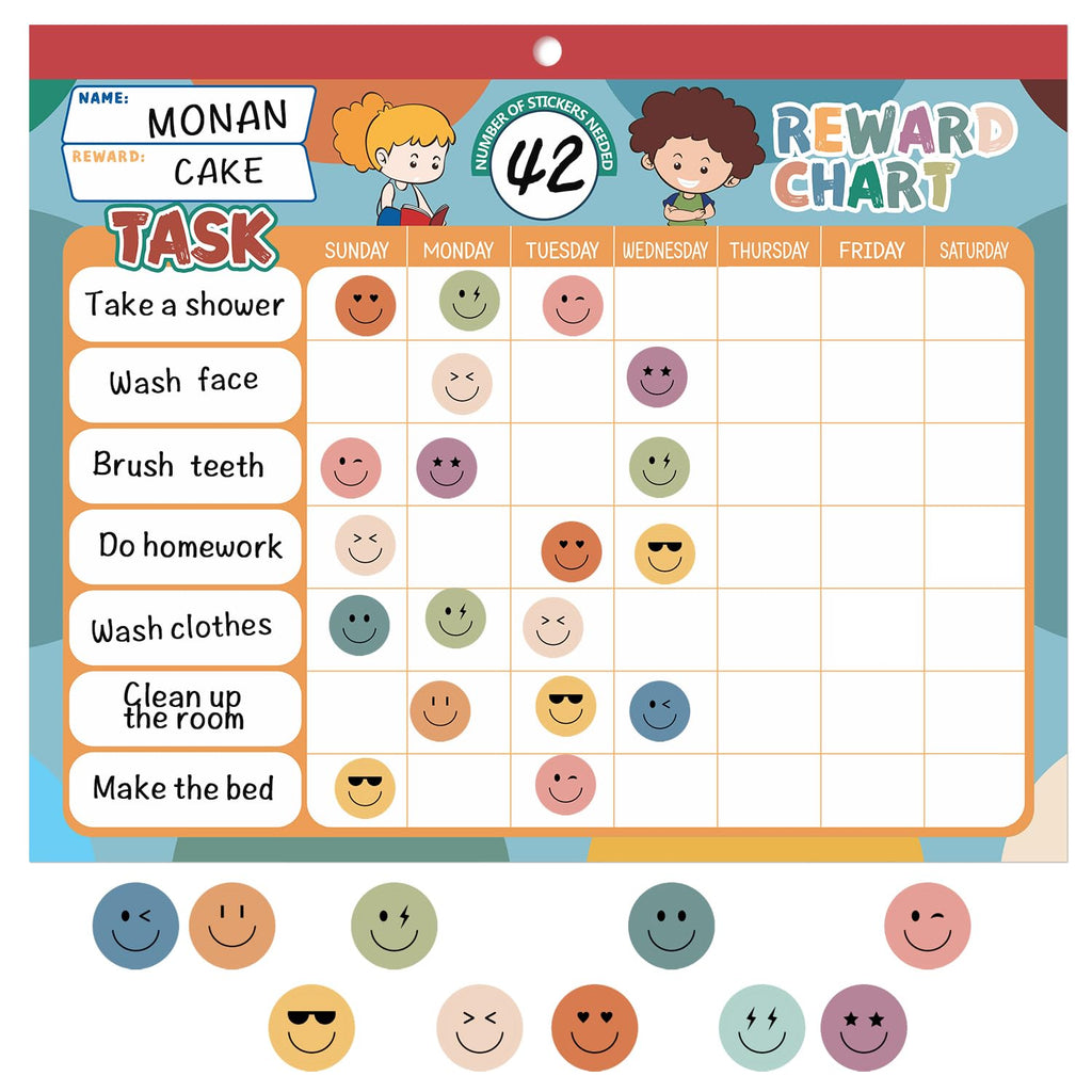 32-Piece Chore Chart and Behavior Reward System for Kids