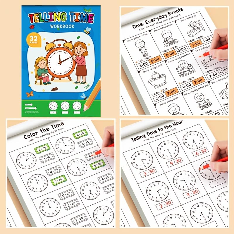 Kids Time Homeschool Learning Planner with Math and Reading