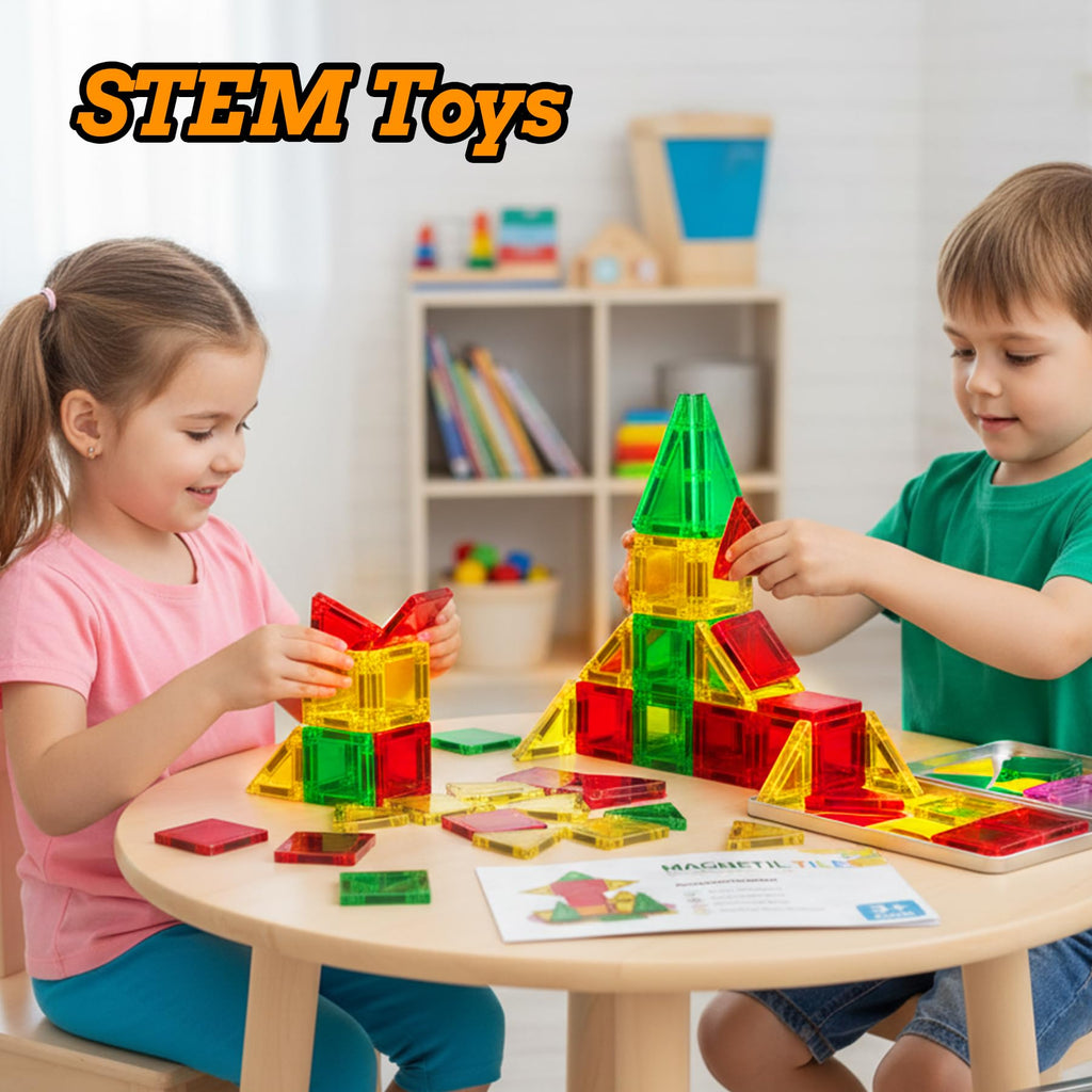SKTMYY Mini Magnetic Travel Tiles with Storage Tin for Kids