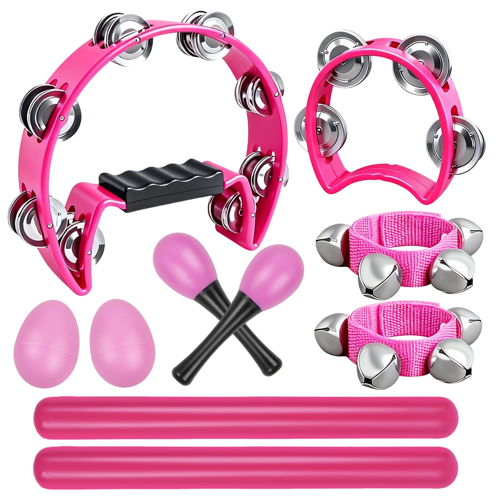 10-Piece Tambourine and Rhythm Instrument Set for Kids