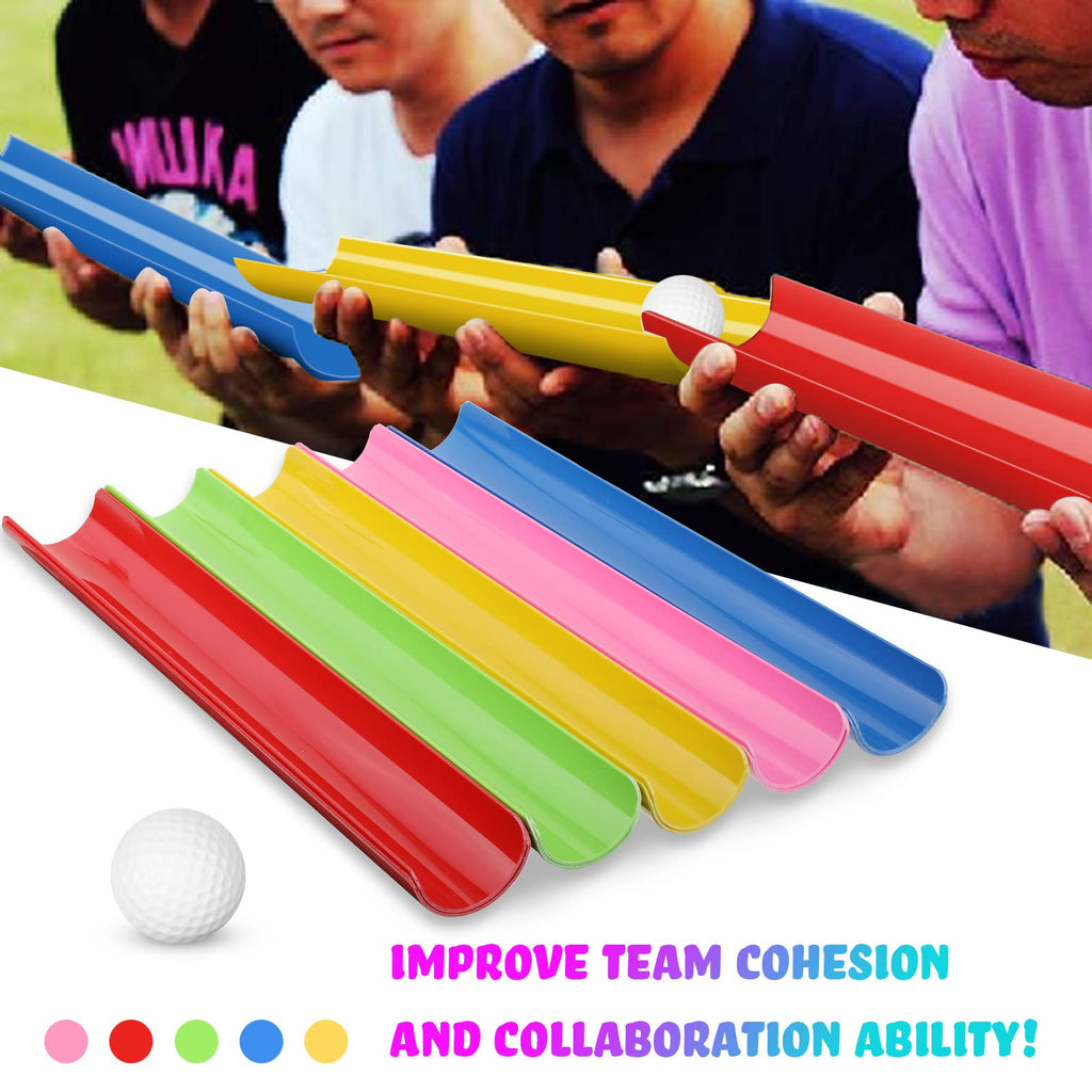 Sratte Team Building Half-Pipe and Golf Ball Activity Kit