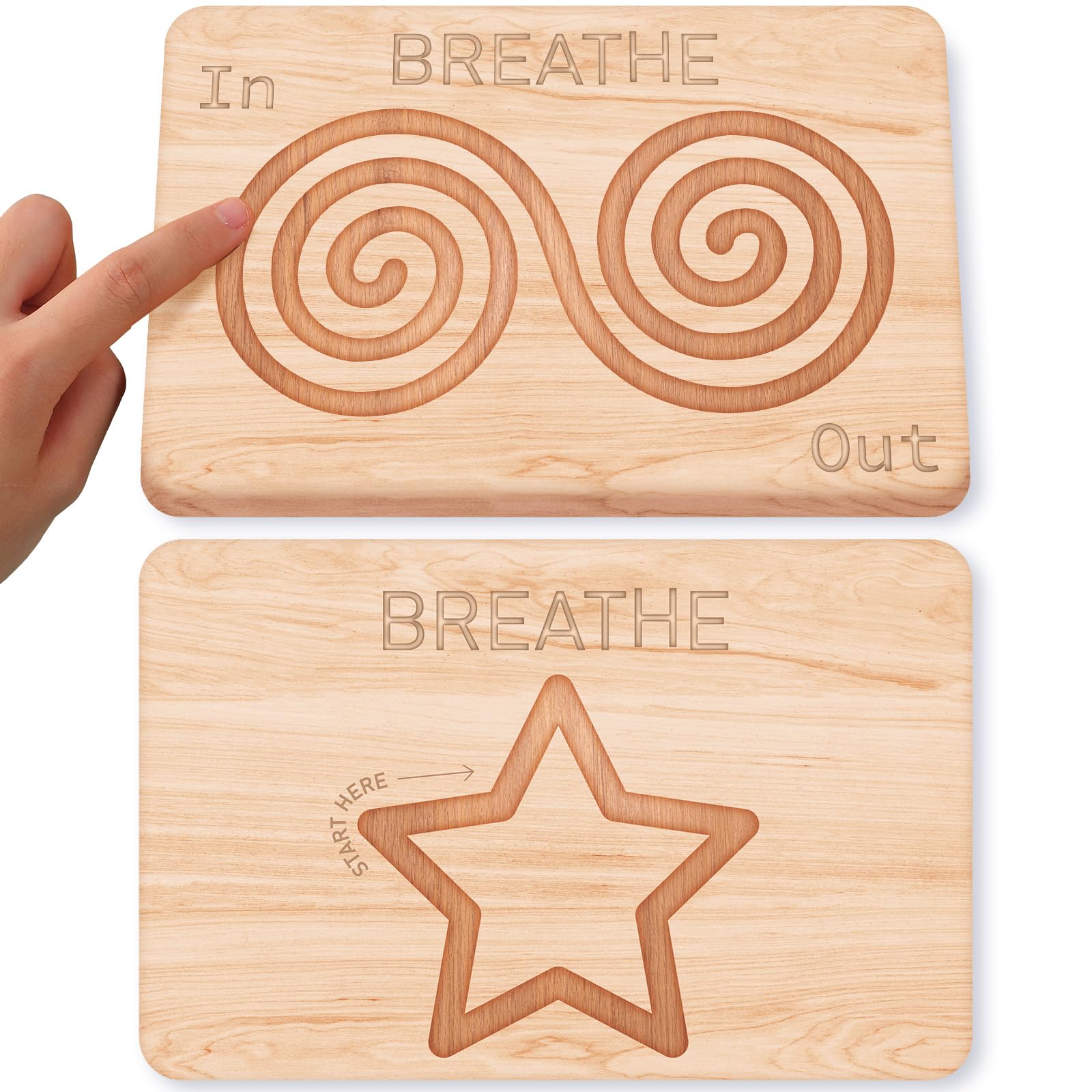 Demissle 2-Piece Finger Labyrinth Mindfulness Board Set
